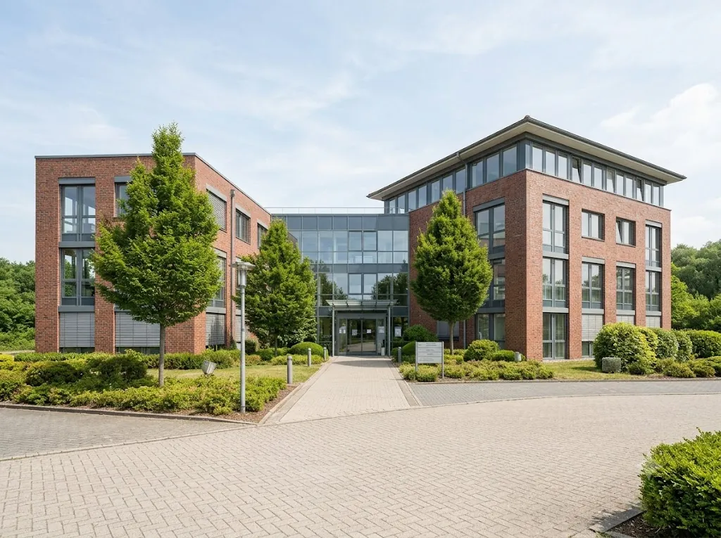 Grundstück und Außenanlage eines Bürogebäudes