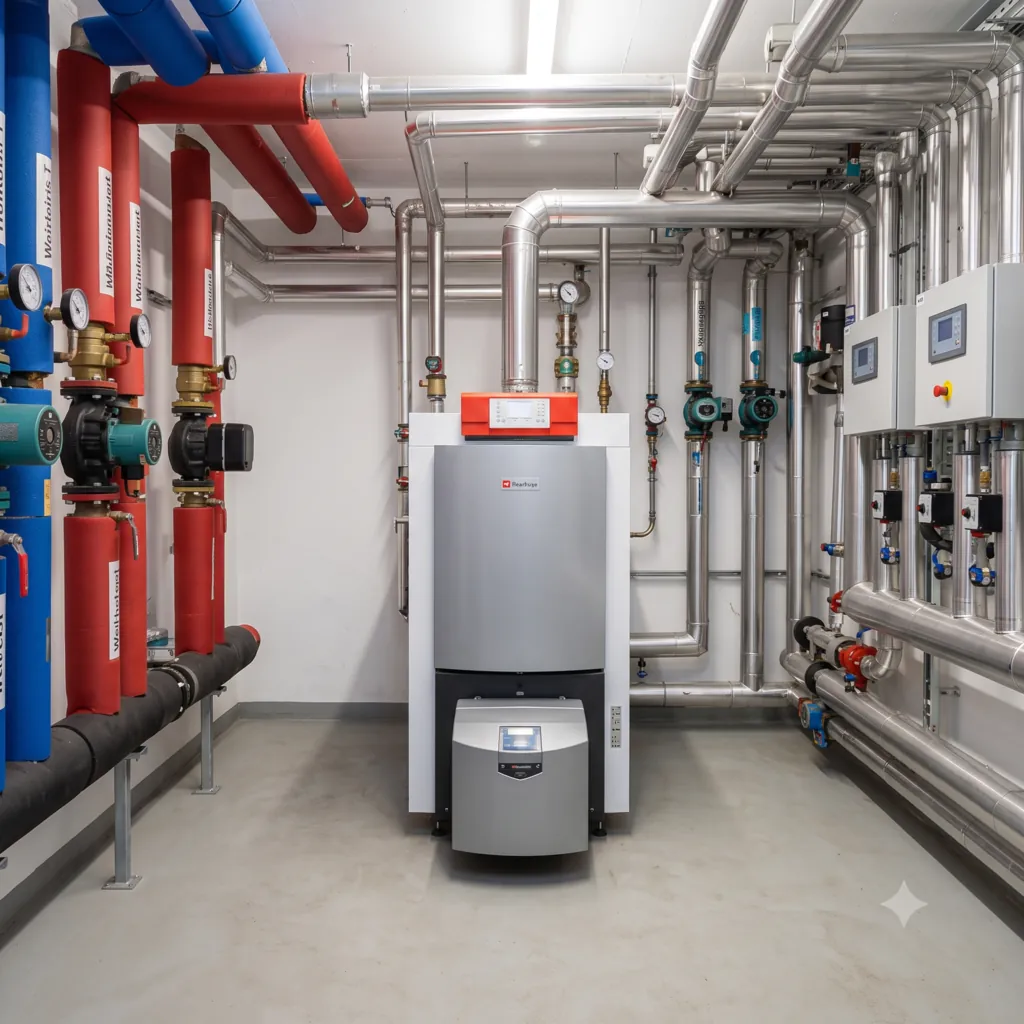 Technikraum mit Heizungsanlage